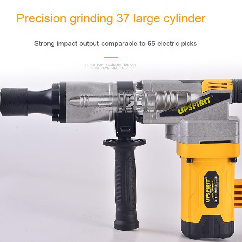 Power Tool Engineering Small Electric Pick High Power 37 Cylinder Concrete Wall Demolition 0810 Industrial Grade Breaking Pick