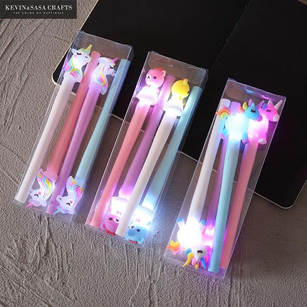 4Pcs-Set Gel Pen Unicorn Pens Stationery Kawaii School Supplies Ink Pen Office Suppliers Kids Gifts 0860
