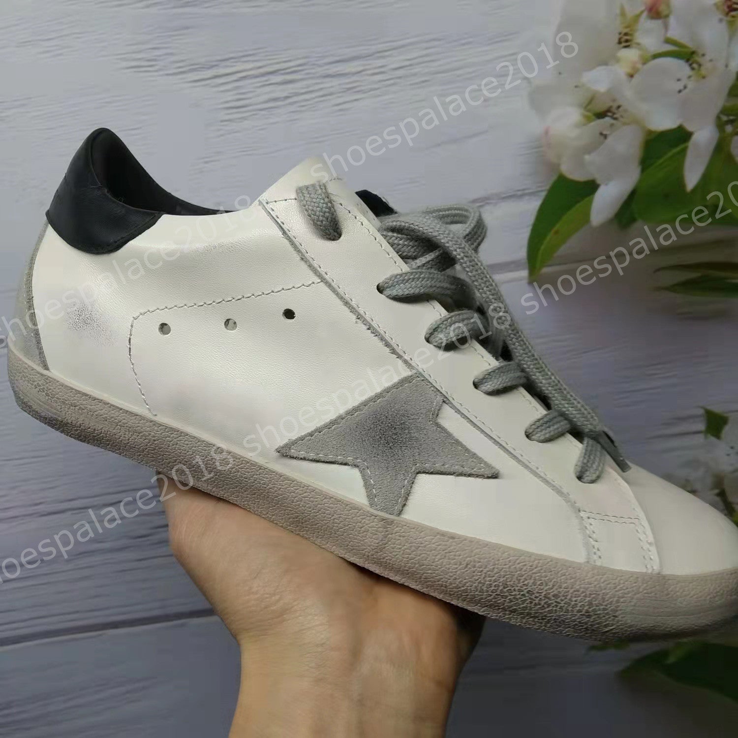 cozy Mens Womens Casual Shoes Fashion Platform Sneakers scarpe Flat Soft Leather Chaussures Lady Leisure Leopard Old Dirty glitter White Trainers Ve