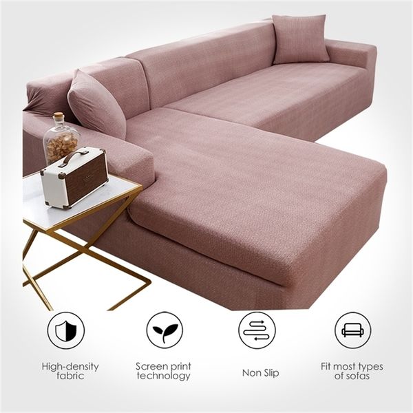 Sofa Cover Elastic for Living Room Spandex Corner Couch Armchair Slipcover 220302