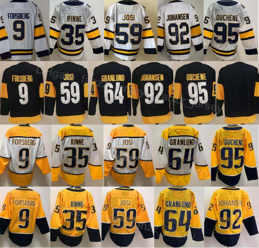 Men Winter Classic Ice Hockey Blank 92 Ryan Johansen Jersey 95 Matt Duchene 64 Mikael Granlund 59 Roman Josi 35 Pekka Rinne 9 Filip Forsberg Reverse