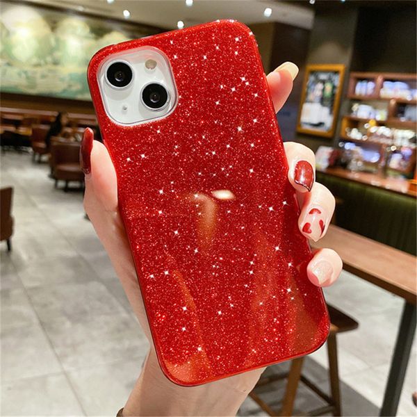 Luxury Shining Glitter Powder Bling Phone Cases For iPhone 13 11 12 Pro Max 12Mini Soft Silicone Shockproof Back Cover