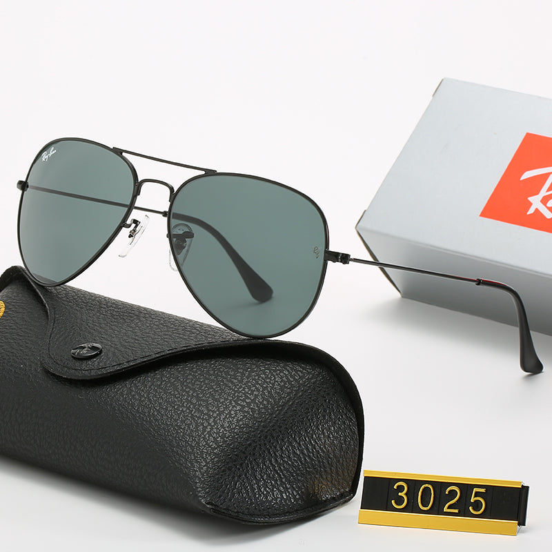 Ray-Ban 3025 Aviator Sunglasses For Men Women Mirror Metal Frame Pilot Sunglass Classic Vintage Wyewear Anti-UV Cycling Friving 1pcs Fashion Sun gla