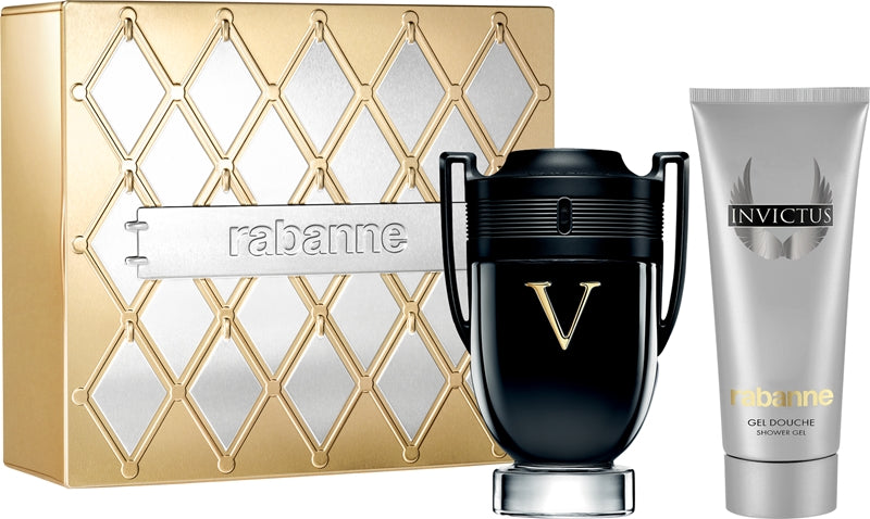 Rabanne Invictus Victory Gavesett for menn Eau de Parfum 100ml + parfymert dusjgelé 100ml