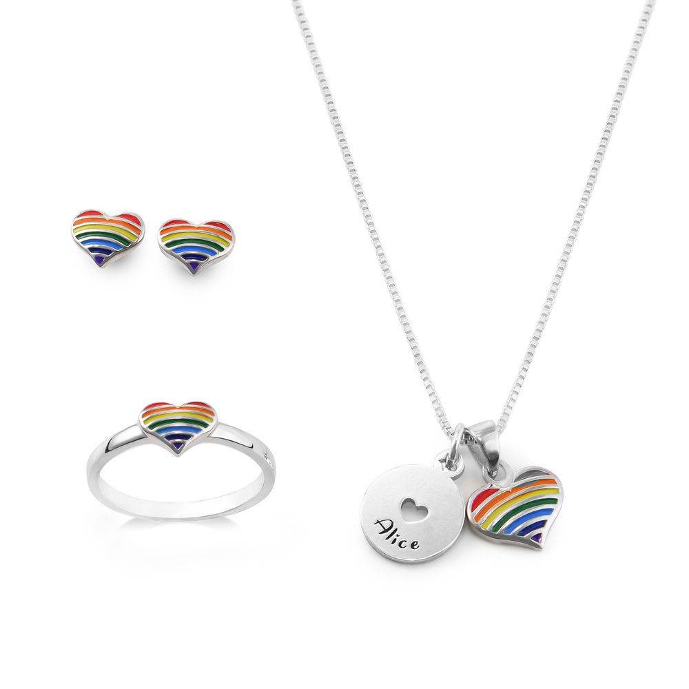 Rainbow Jewellery Set for Girls in Sterling Silver
