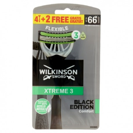 Wilkinson Rasoir jetable Xtreme 3 Black Edition 4+2