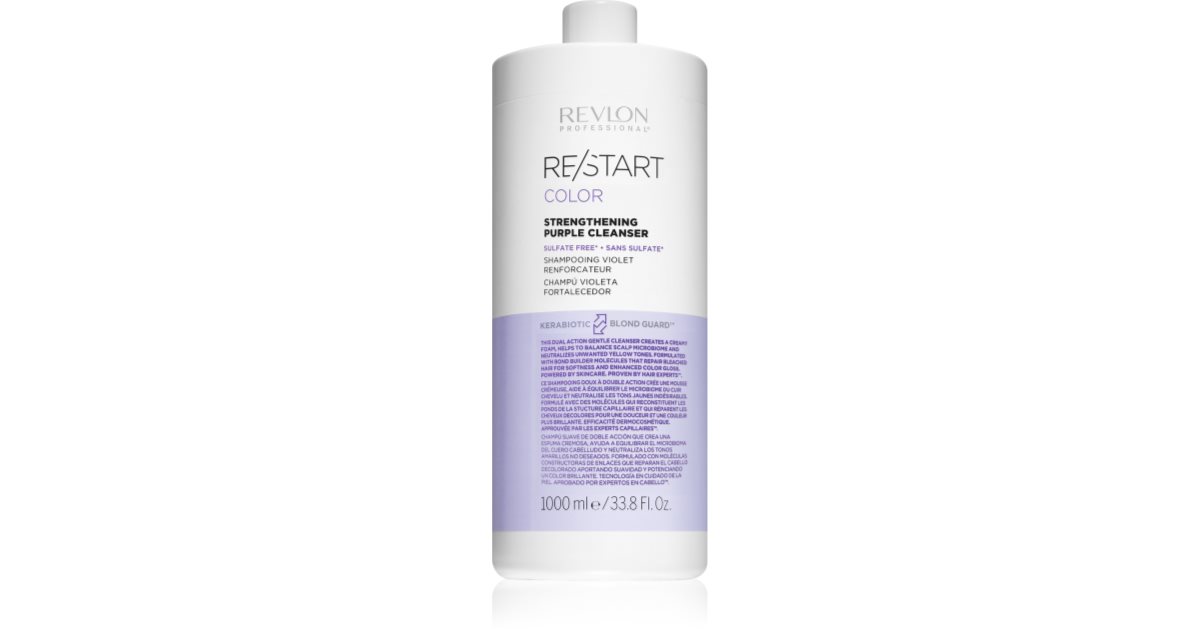Revlon Professional Re-Start Color Purple Shampoo for Blond and Highlighted Hair Purple Cleanser 1000 ml