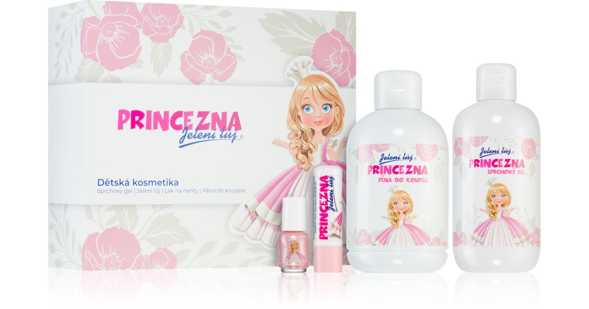 Regina kleine Prinzessin Geschenkbox für Kinder Bubble gum Hirschtalg für Kinder 4,8 g + Nagellack 4 ml + Duschgel 300 ml + Duschgel 250 ml
