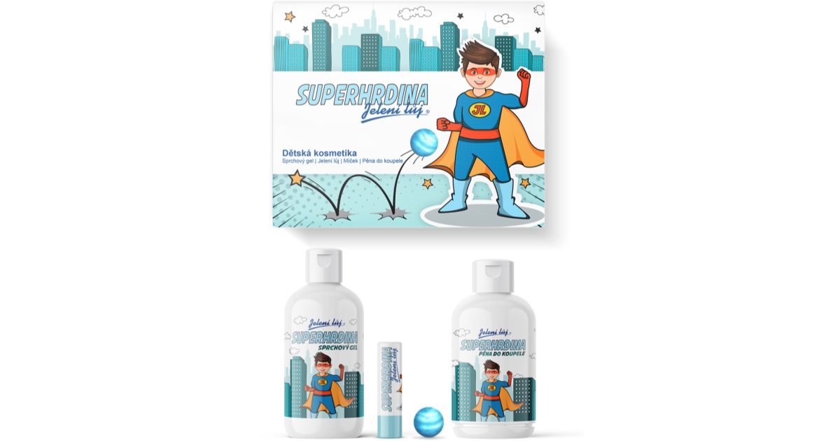 Regina Superhero children's gift set toy + 4.5g deer tallow + 300ml shower gel + 250ml shower gel