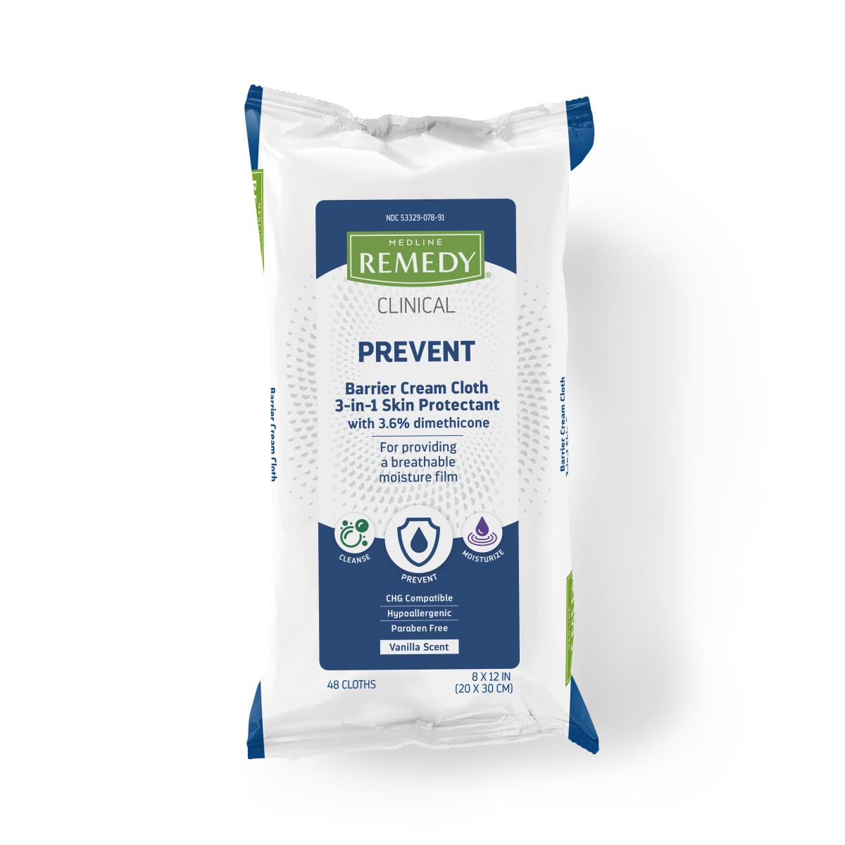 Remedy Phytoplex Barrier Cream Cloths with Dimethicone, Case of 12 Packs