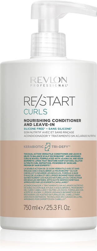 Balsam hrănitor fără lăsare pentru păr creț și ondulat Restart Curl s (Balsam nutritiv) - Volum: 750 ml