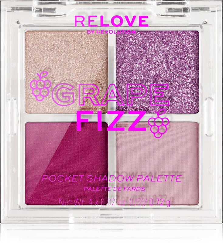 Revolution Relove Pocket Lidschattenpalette Grape Fizz 4x0,72 g