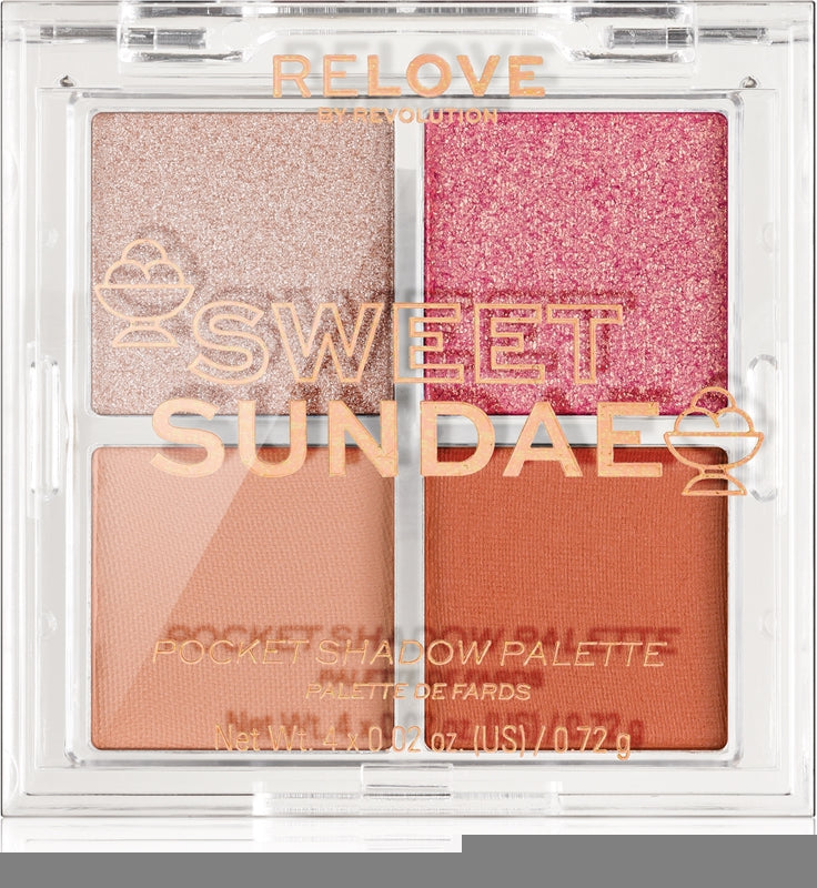Revolution Relove Taschen-Lidschattenpalette Sweet Sundae 4x0,72 g