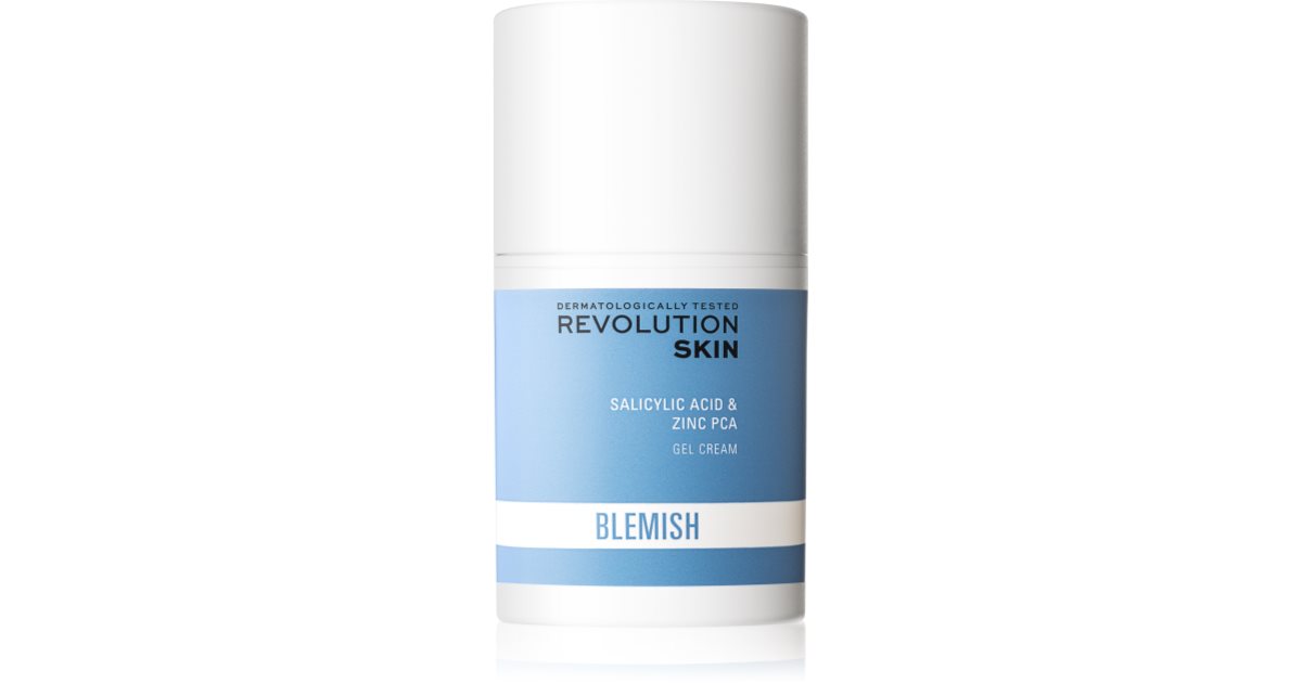 Revolution Skincare Salisylsyre og sink PCA fuktighetsgivende krem-gel for fet og problematisk hud 50 ml
