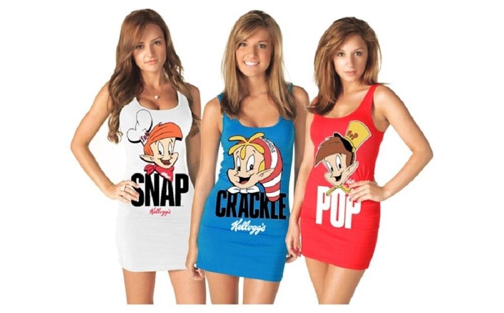 Rice Krispies Cereal Elf Snap Crackle Pop Tank Dresses - L - Pop