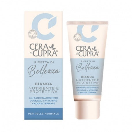 Cera di cupra Beauty Recipe Nærende og beskyttende hvit ansiktskrem for normal hud, tube 75 ml
