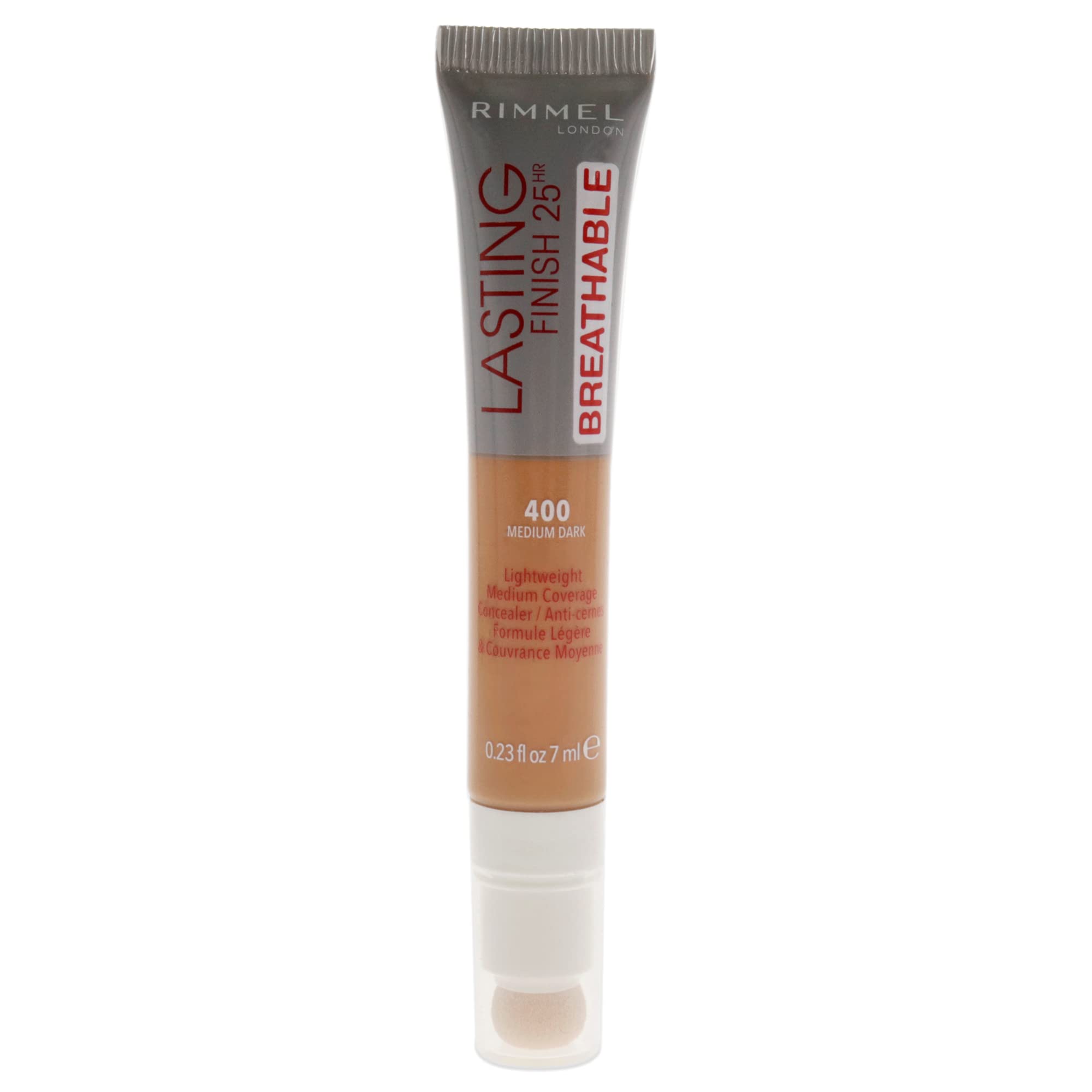 Rimmel London, Lasting Finish, Medium Natural Coverage, Cream Concealer, 400, Medium Dark, 7ml