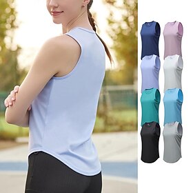 Dames Training tanktop Hardlooptanktop Mouwloos Ves - Mouwloos Casual Sportkleding Ademend Sneldrogend Zacht Sportschooltraining Hardlopen Wandelen Sportkledin