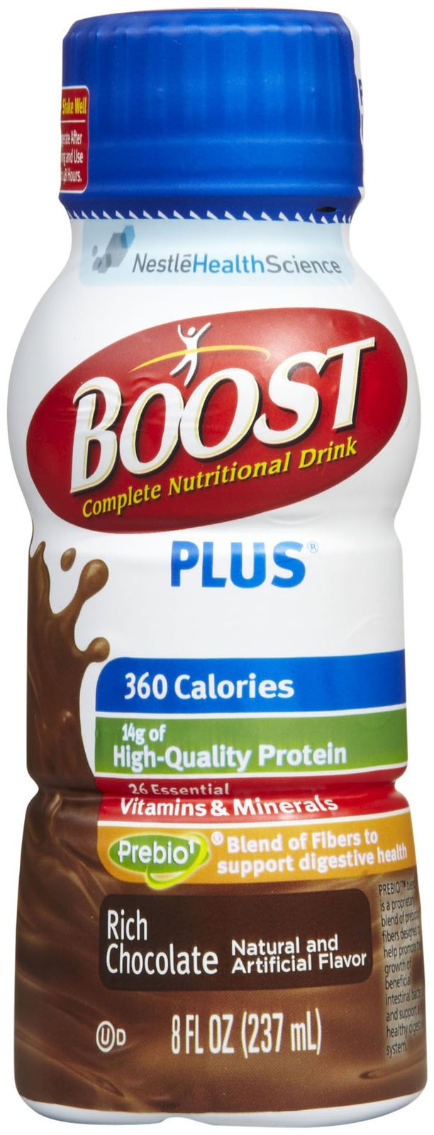 Boost Plus Oral Supplement Bottle , Rich Chocolate, 12 per Pack, 2 Packs - Case