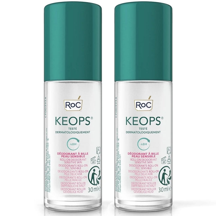 Roc Keops - Deodorant sensibil - Aloe Vera - Piele sensibila - Roll-on - PACHET 2x30 ml