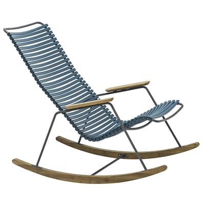 Houe - Rocking chair Click - Bleu - Bambou - Designer Henrik Pedersen
