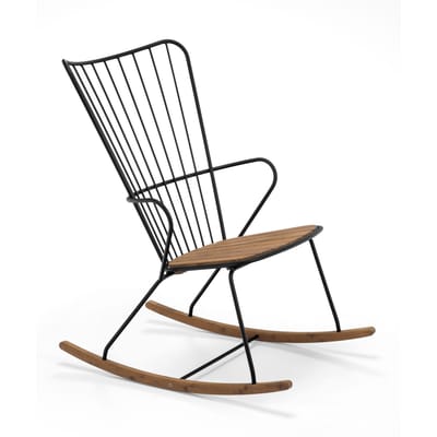 Houe - Rocking chair Paon - Bois naturel - Acier revêtement poudre - Designer Henrik Pedersen