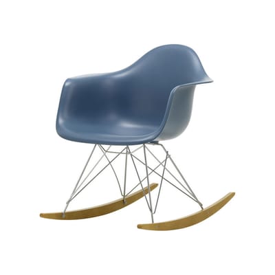 Vitra - Rocking chair Eames Plastic - Bleu - Plastique recyclé post-consommation - Designer Charles & Ray Eames