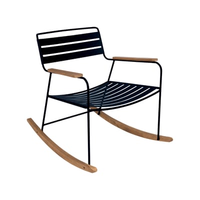 Fermob - Rocking chair Surprising - Bleu - Teck - Designer Harald Guggenbichler