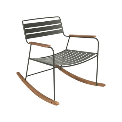 Fermob - Rocking chair Surprising - Vert - Teck - Designer Harald Guggenbichler