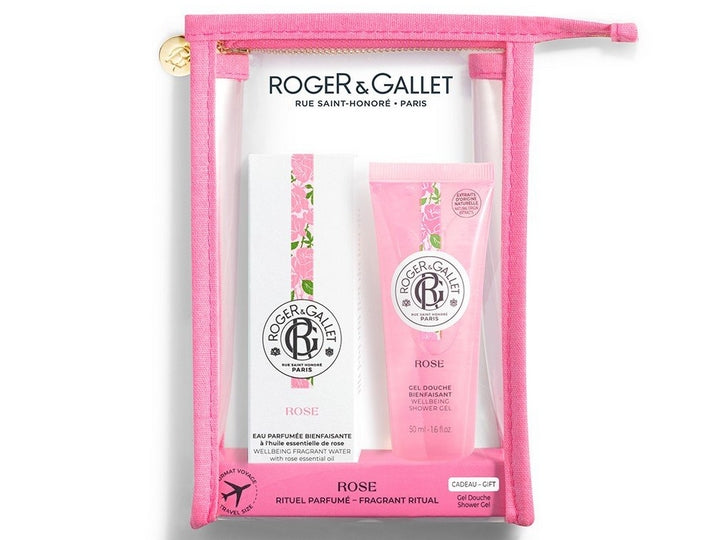 Roger & Gallet Rose - Charity Perfumed Water Kit 30 ml + brusegel 50 ml hyldest