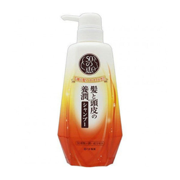 Rohto Mentholatum - 50 Megumi Aging Hair Care Shampoo - 400ml - White Orange
