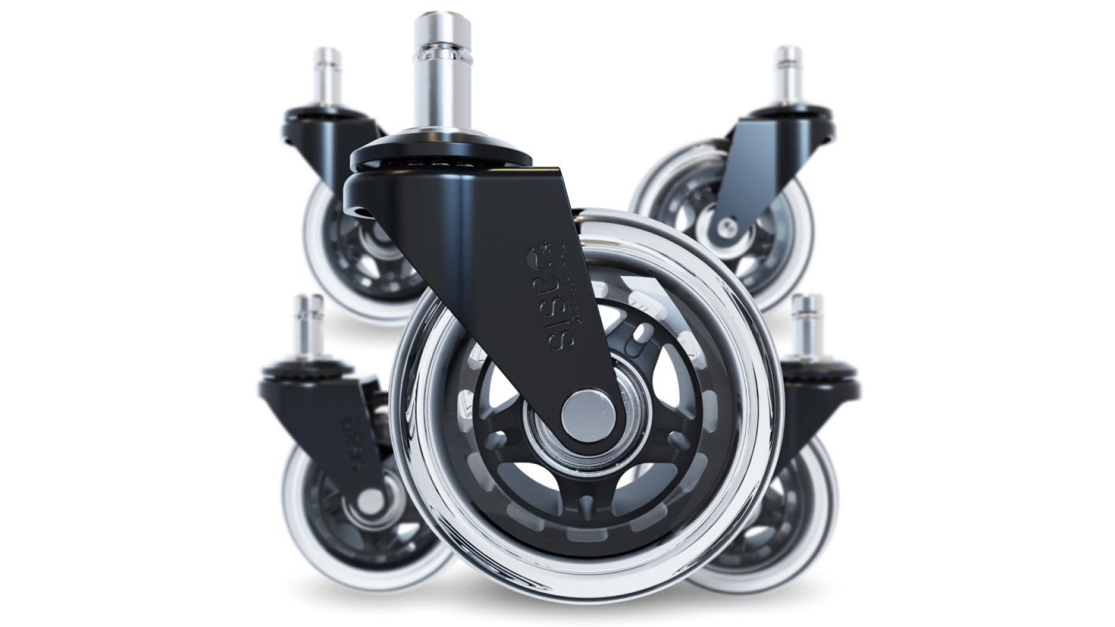 The Office Oasis Office Chair Wheels for Hardwood Floors (Set of 5) The Original Rollerblade Office Chair Wheels