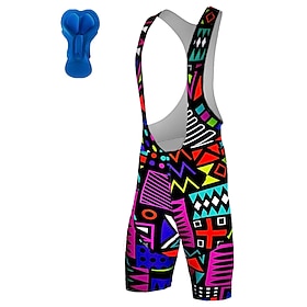 21Grams Homens Bermudas Bretelle Moto Calções Bibes Calças Ciclismo de Montanha Ciclismo de Estrada Esportes Tapete 3D Ciclismo Respirável Secagem Rápida Roxo