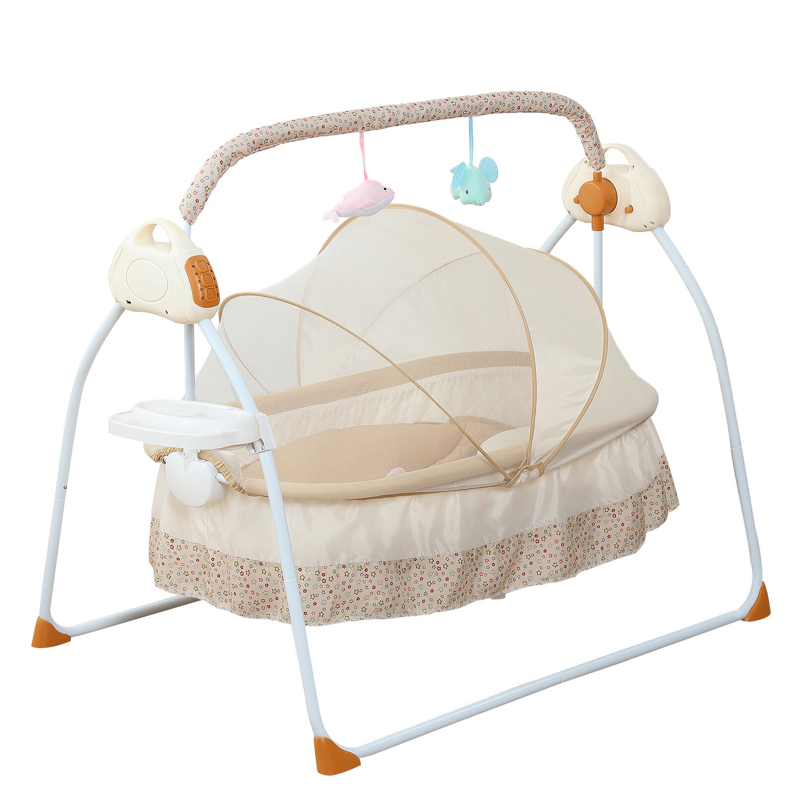 0-18 Months 25kg Electric Baby Crib Cradle Infant Rocker Auto Swing Sleep Bed 