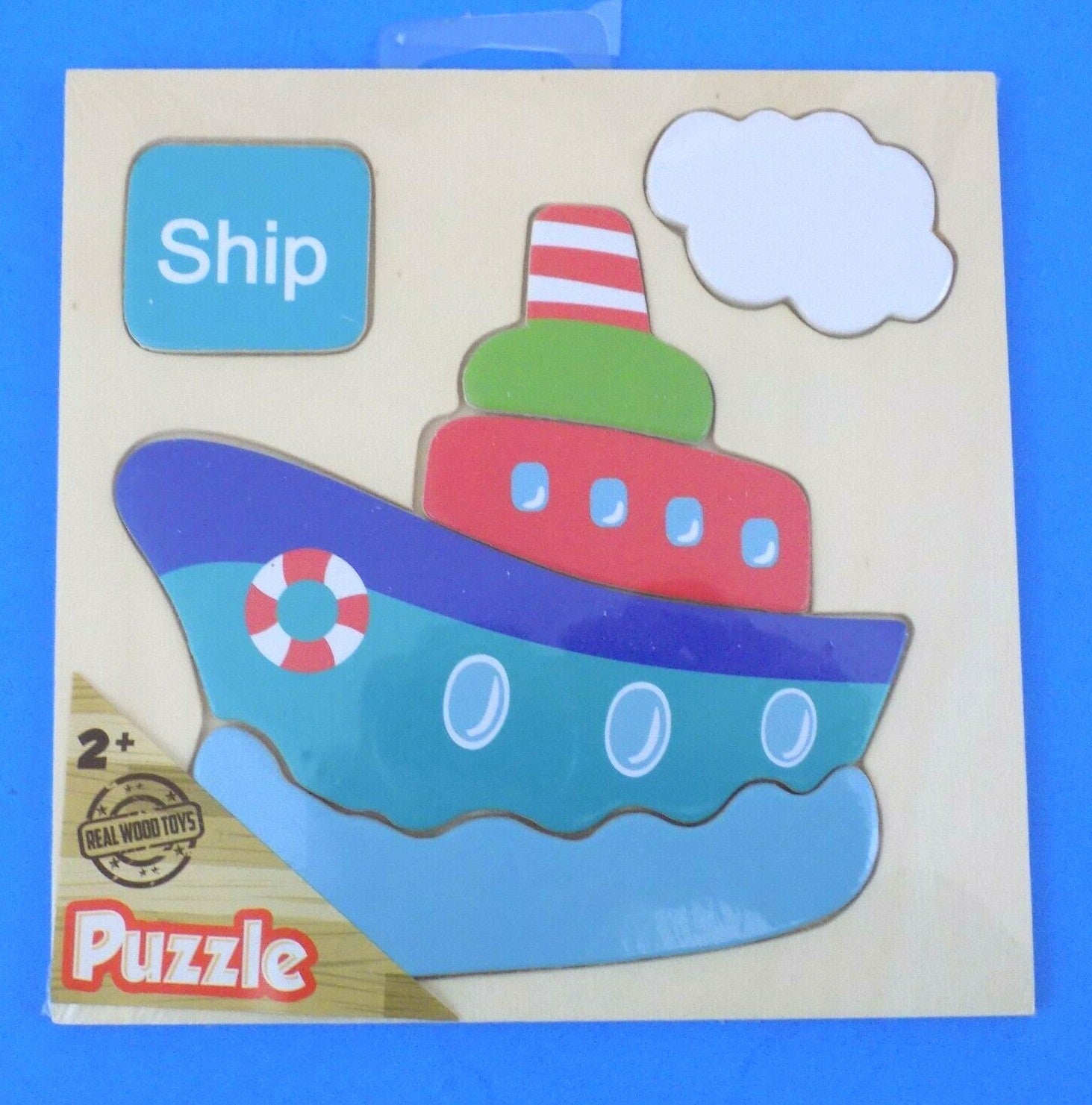 Wooden Jigsaw Puzzle ~ "Ship" ~ Early Education Ages 2+ ~ New Sealed