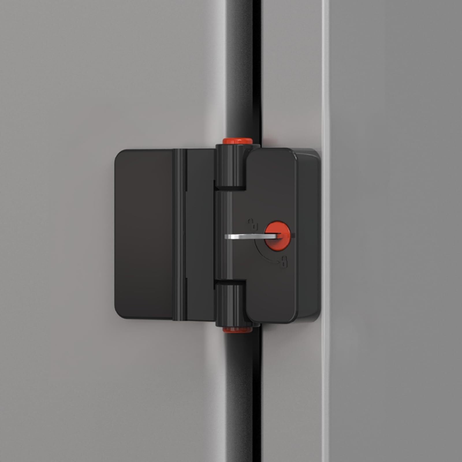 Refrigerator Door Lock  Double Button Fridge Lock with Keys  1 Pack Black