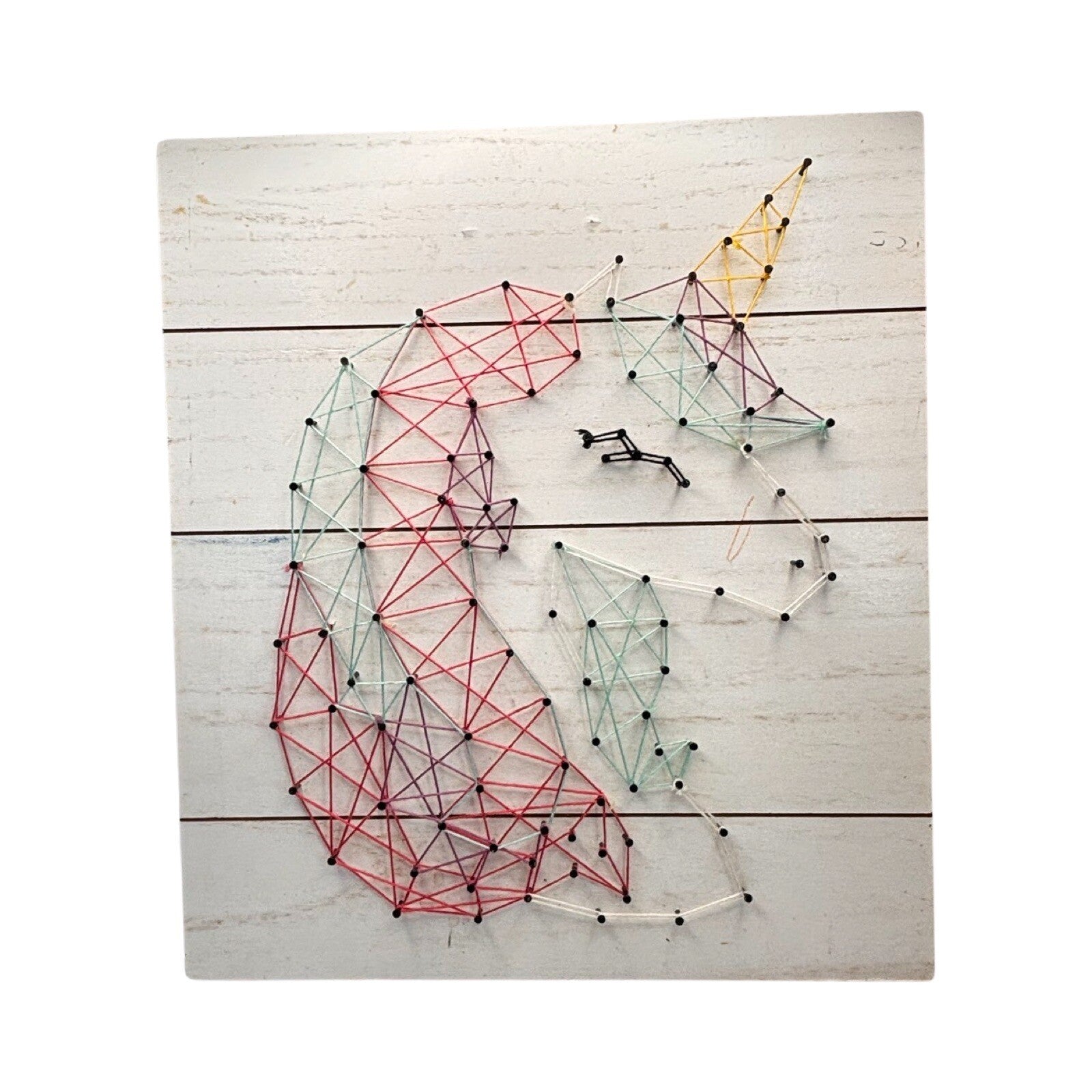 Nursery Baby Girl Wall Decor | Unicorn String Art| 1x12x14 Inch Framed