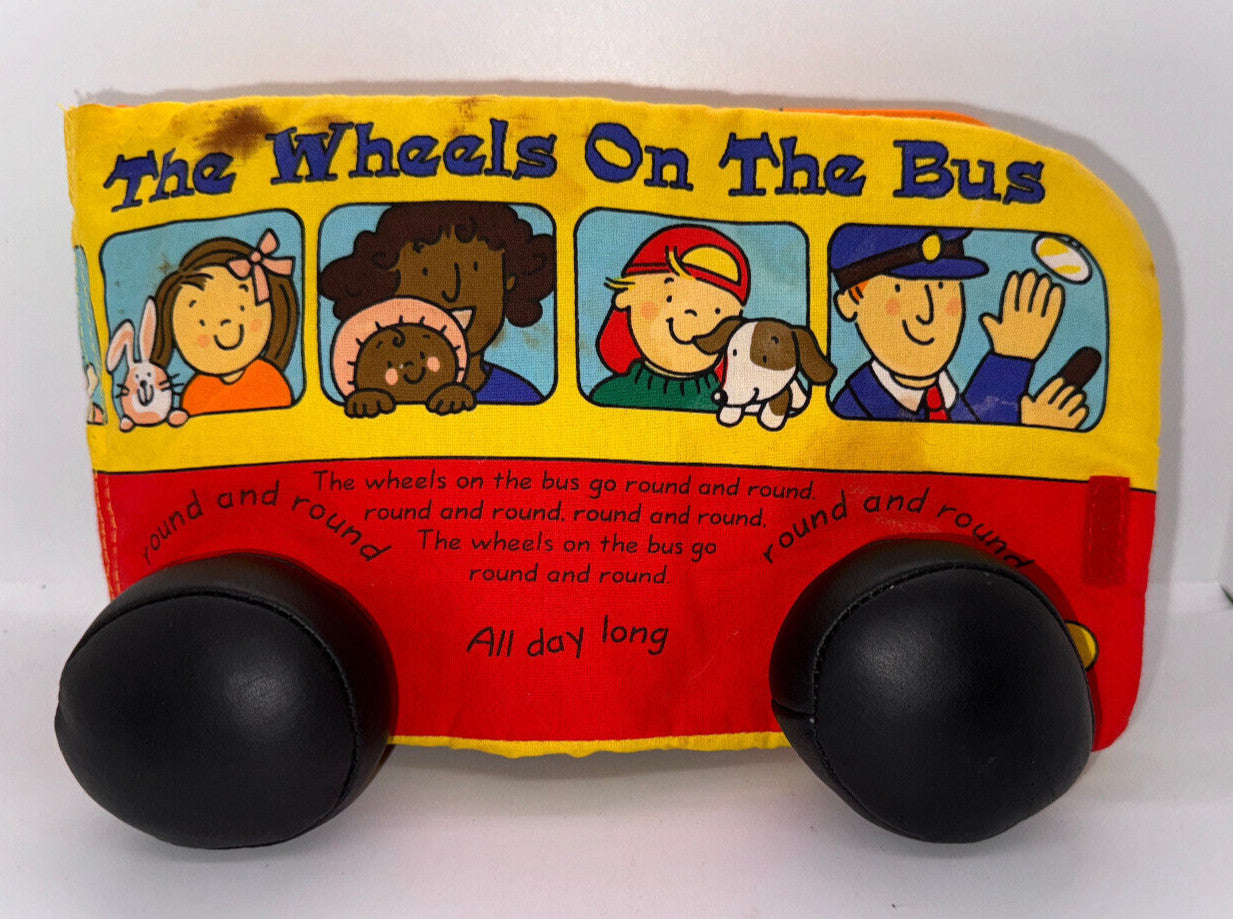 Used Cloth soft toddler baby book "The Wheels on the Bus"