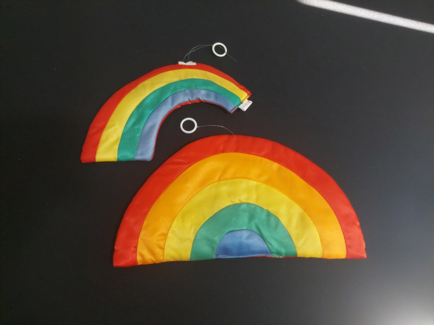 Vintage Charisma Rainbow Lot 2 Puffy Fabric Nursery Wall Decor 1980s