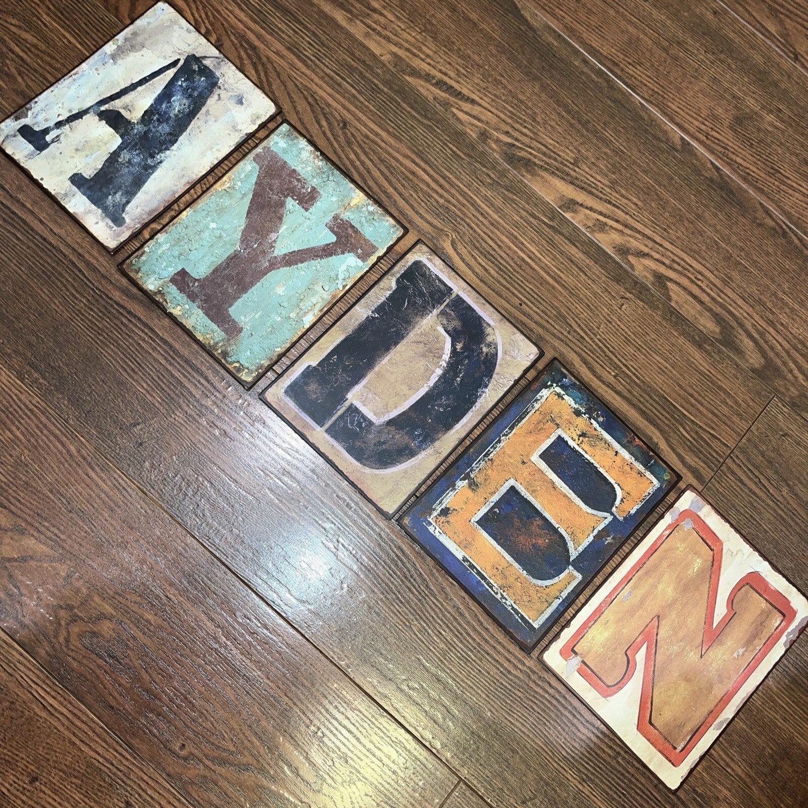 Ayden A Y D E N Name Nursery Bedroom Wall Decor Decoration Letter Initial