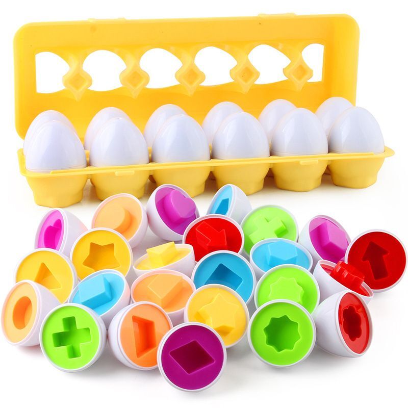 Shape Matching Easter Eggs Kids Baby Learning Educational Montessori Smart Games