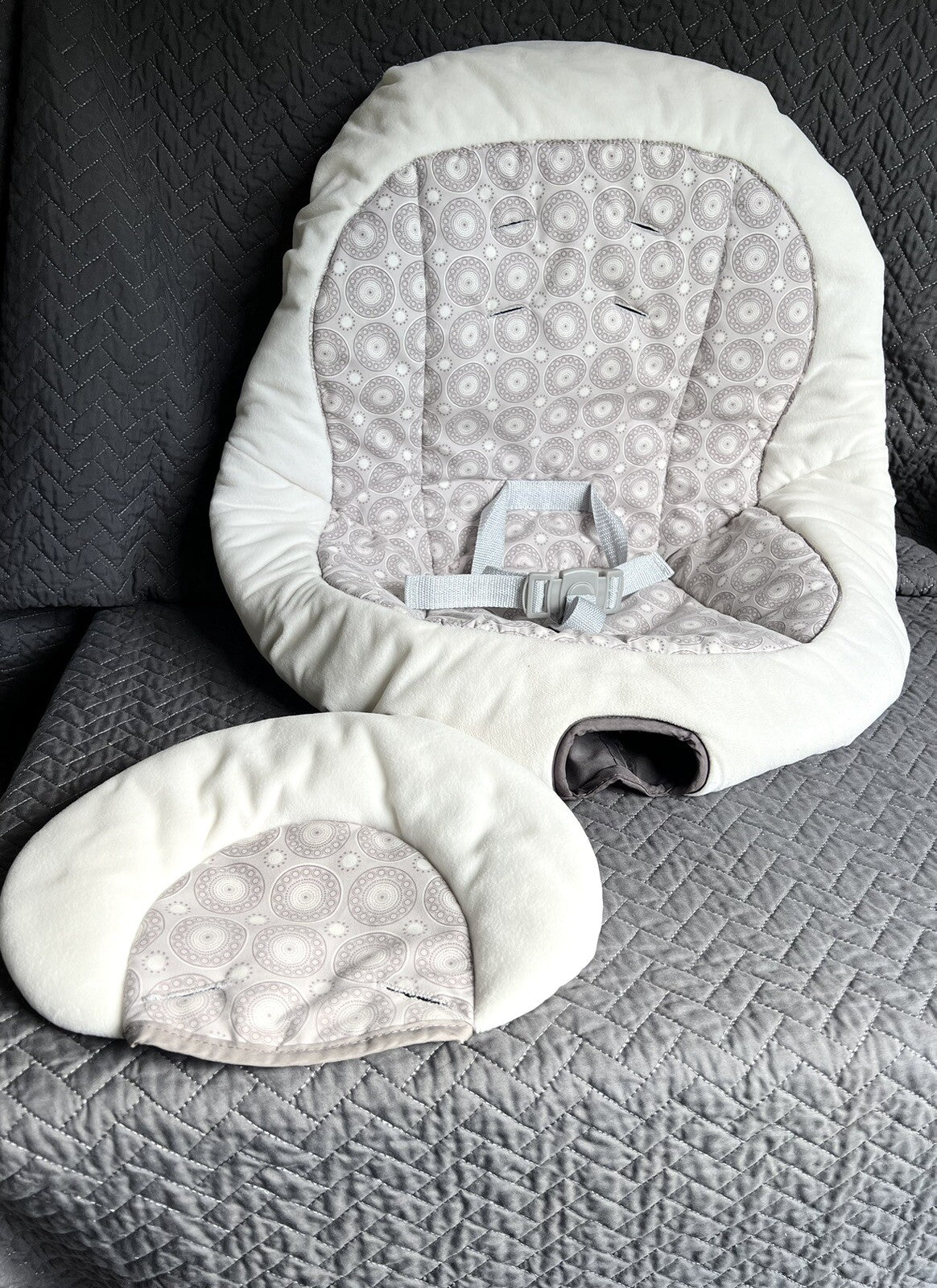 Graco Abbington Simple Sway Baby Swing Seat Cover + Head Pillow Replacement Part