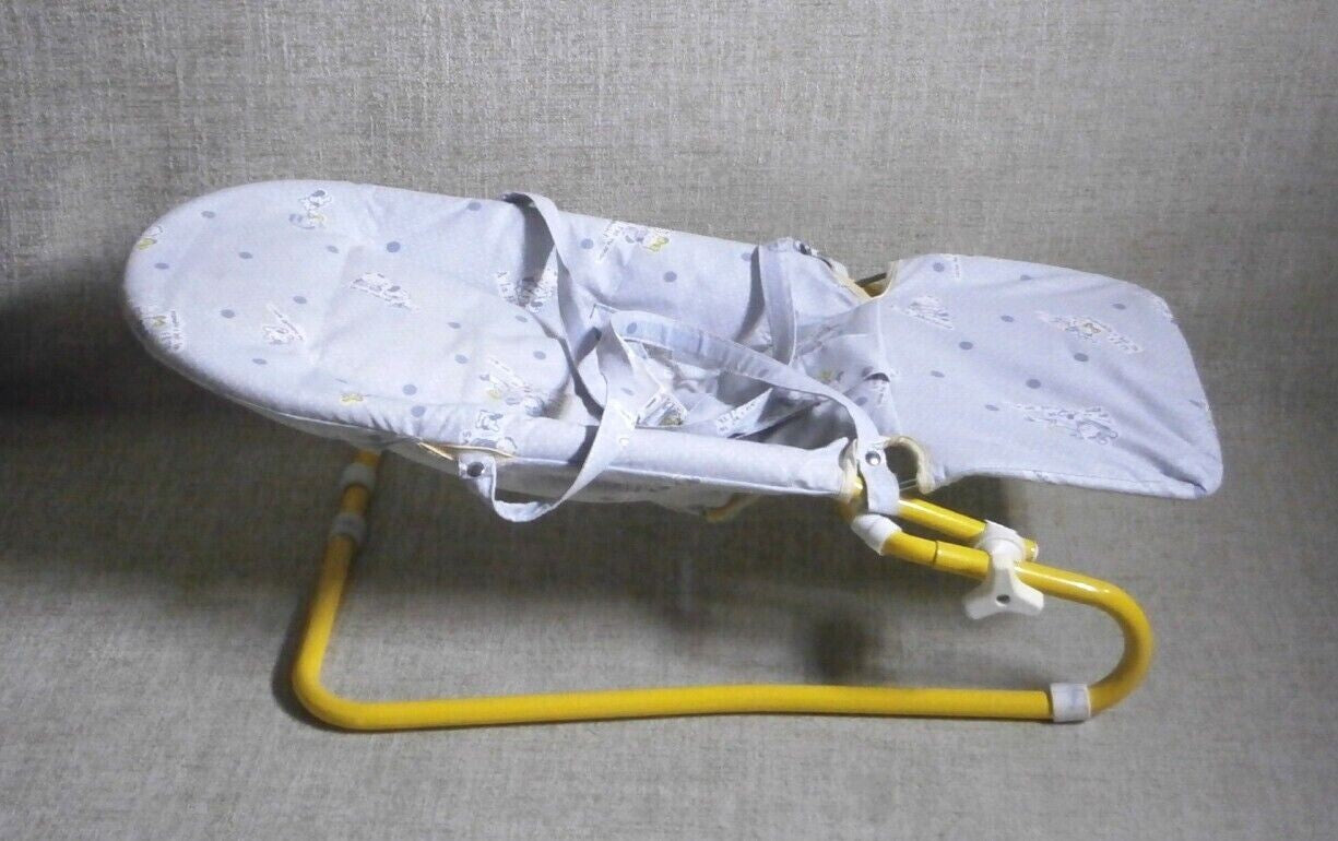 Pocket Relax chicco New Baby Bouncer chair Folding Rocker Metal Cloth Italy VTG