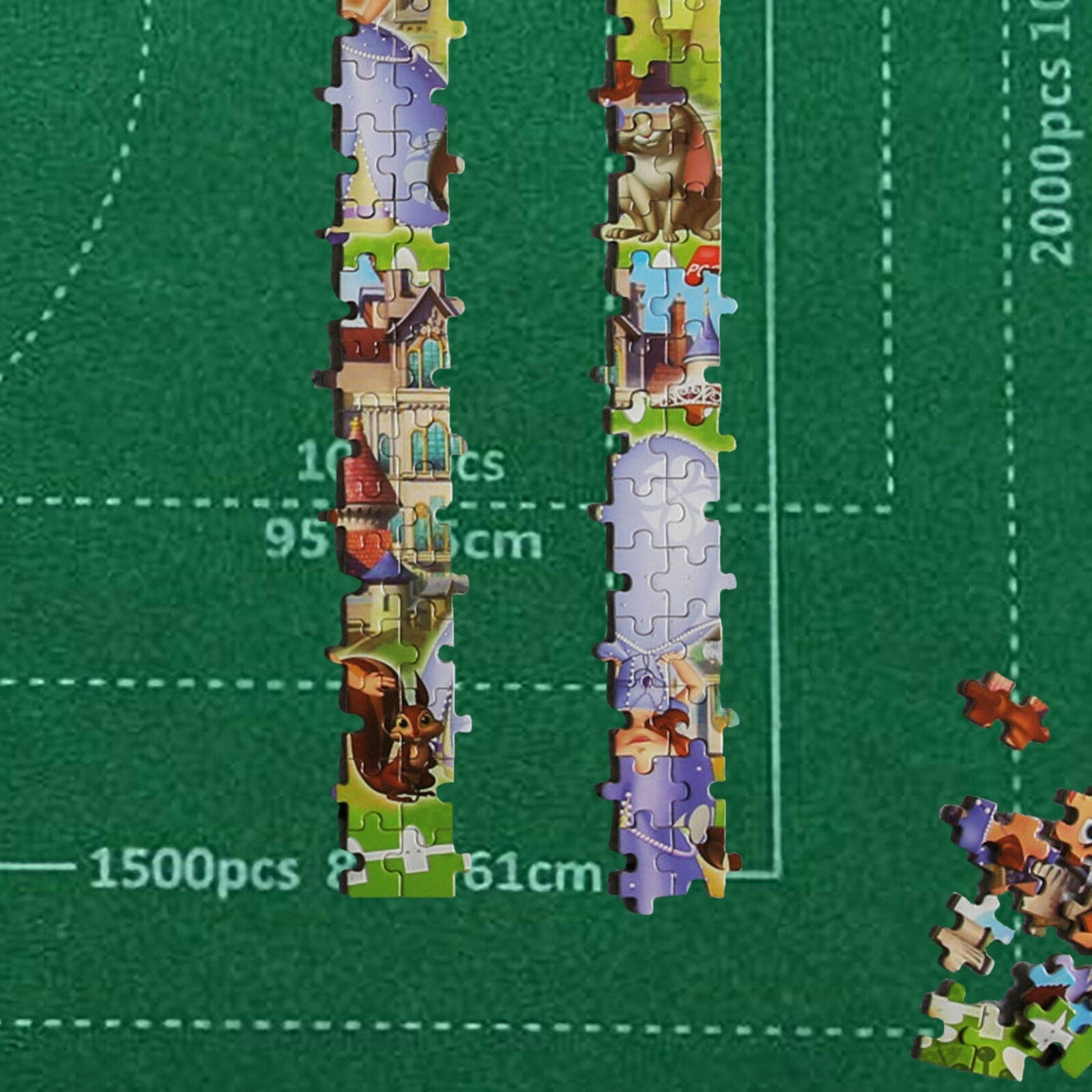 Puzzle Roll Storage Mat Roll Up to 3000 Pieces with Drawstring Storage Bag