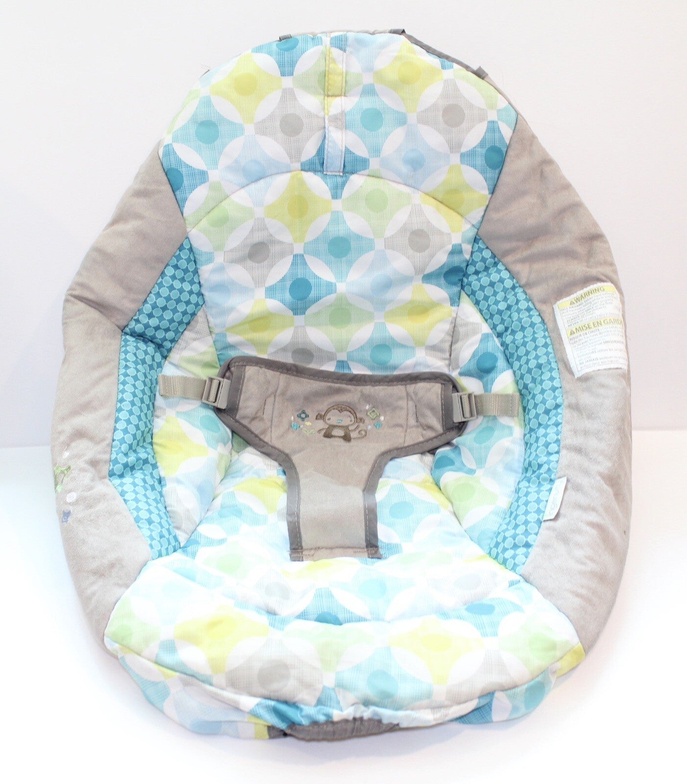 Ingenuity Smart Bounce Baby Bouncer Seat Cover Fabric Replacement Monkey