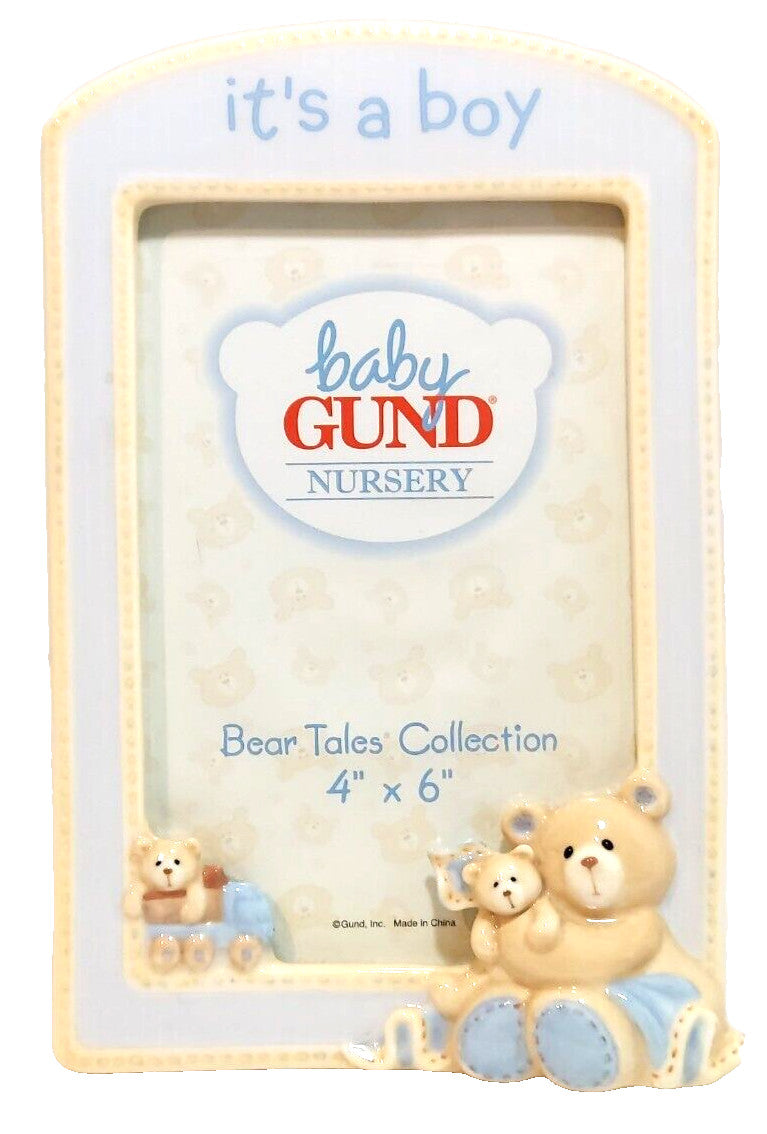 Baby GUND Nursery Bear Tales Collection Picture Photo Frame "It's a Boy" 4 x 6