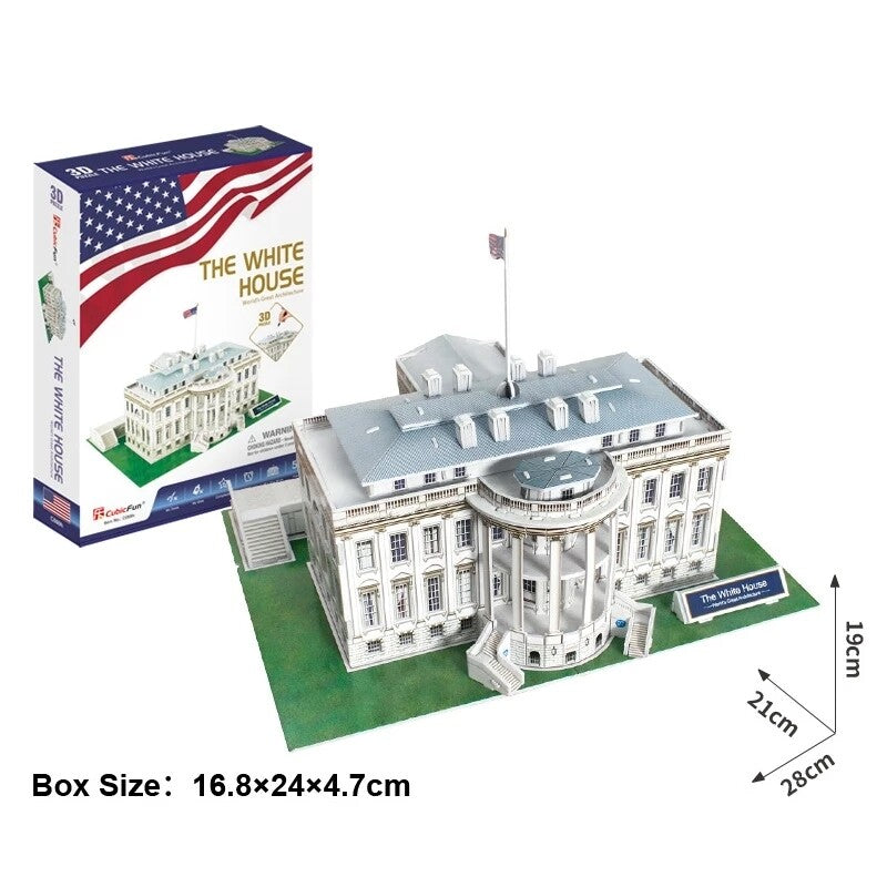 3D paper puzzle DIY toy world great architecture United States the white house