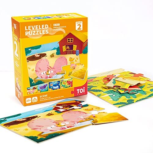  Leveled Puzzles for Kids Aged 2.5 and Up, Step 2 - Scene Classic Education