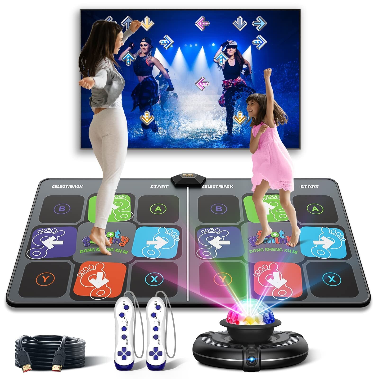 Dance Mat Games for TV - Wireless Musical Electronic Dance Mats with HD Camer...