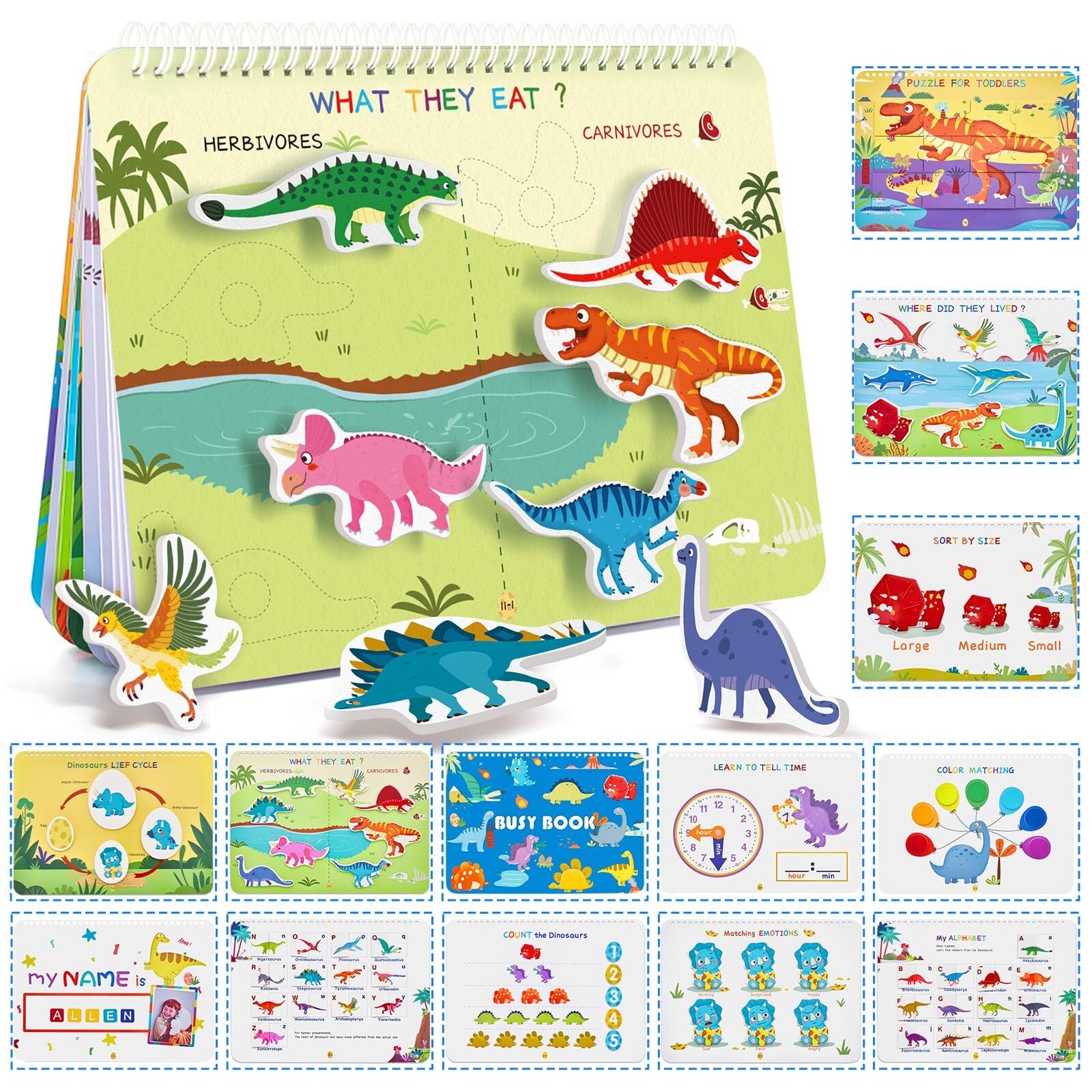 Freebear Busy Book for Toddlers Book for Toddlers Preshool Kindergarten Learn...